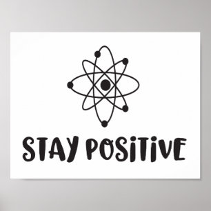 Póster Positividade científica engraçada positiva da