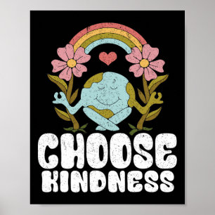 Poster Positivo Arco-Íris Paz Hippie Escolher bondade Ear