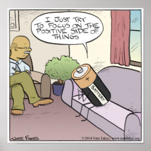 Poster positivo da bateria