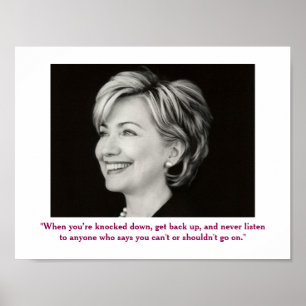 Poster positivo das citações de Hillary Clinton