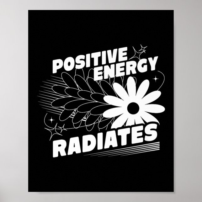 Poster Positivo, energia emite aspas positivas Inspirati (Frente)