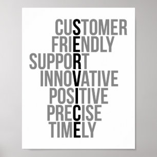 Poster Positivo inovativo do apoio amigável do cliente