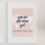 Poster Positivo, Você Não Está Sozinha Na Citação De Moti<br><div class="desc">Positivo,  Você Não Está Sozinha Na Citação De Motivação De Meninas</div>