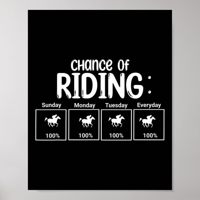 Poster Possibilidade De Horseback Estar Engraçado (Frente)