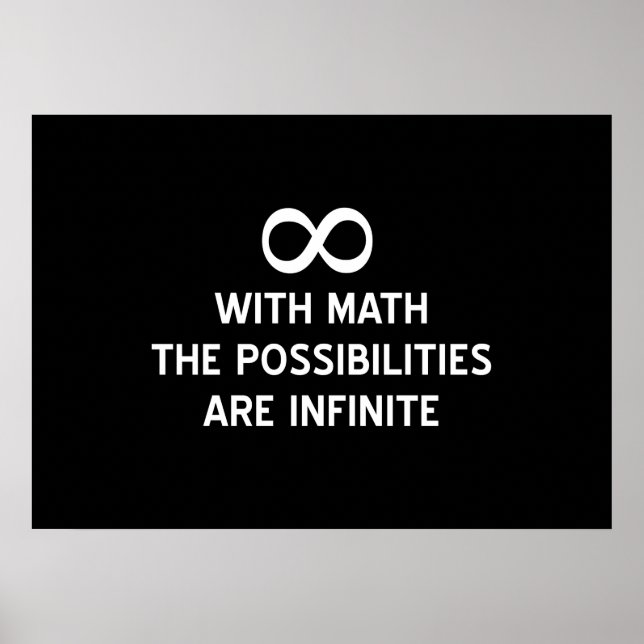 Póster Possibilidades matemáticas e infinitas (Frente)