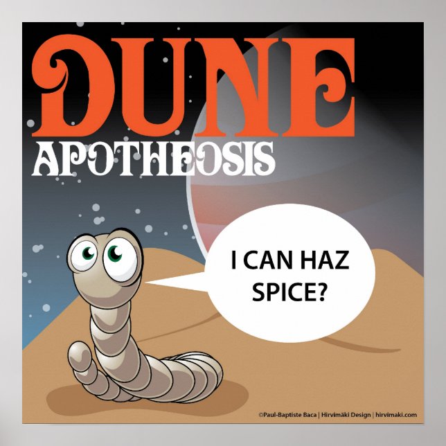 Póster Posso Arroz Haz? Dune Worm (Frente)