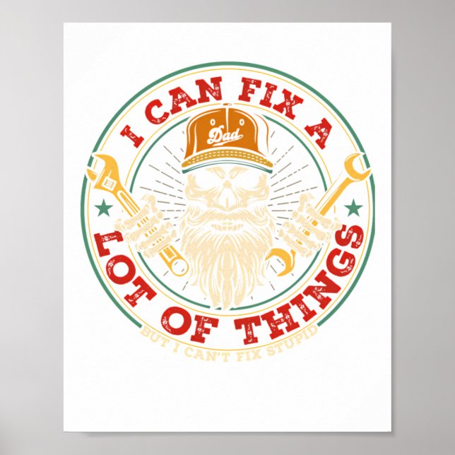 Poster Posso Consertar Muitas Coisas Mas Não Posso Conser (Frente)