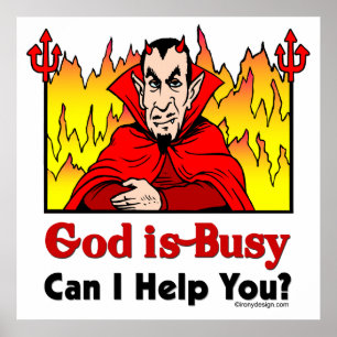 Poster Posso eu ajudá-lo? Humor religioso
