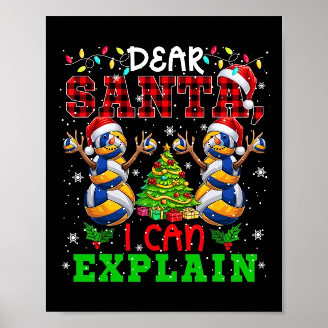 Poster Posso Explicar Os Neves Do Xmas Jogando Voleibol (Frente)