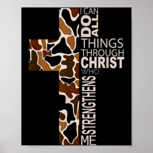 Poster Posso Fazer Todas as Coisas Através de Cristo Camu