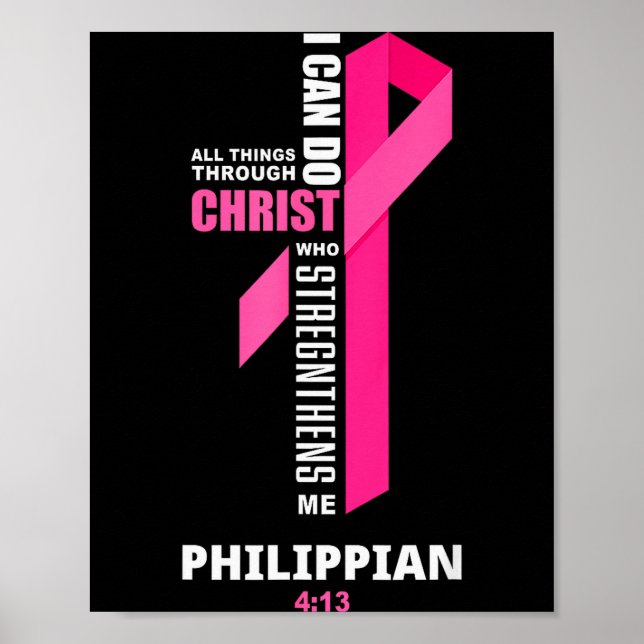 Poster Posso Fazer Todas as Coisas Através de Cristo Cânc (Frente)