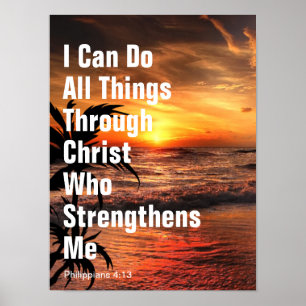 Poster Posso fazer todas as coisas por meio de Cristo que