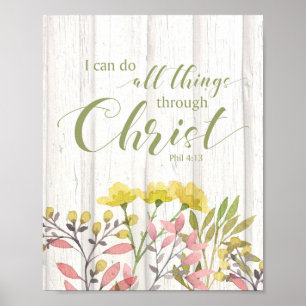 Poster Posso fazer tudo através do Cristo, Phil 4:13