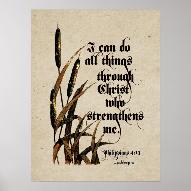 Poster Posso fazer tudo (Philippians 4:13) (Frente)