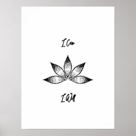 Poster Posso Inspirar Um Lotus De Determinação