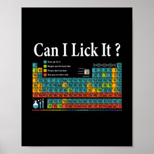 Poster Posso Lamber Tabela Periódica Professor Aluno Cria