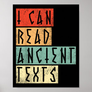 Poster Posso Ler Texto Antigo Engraçado