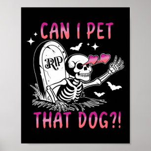 Poster Posso Pôr Aquele Cão No Skeleton Halloween?