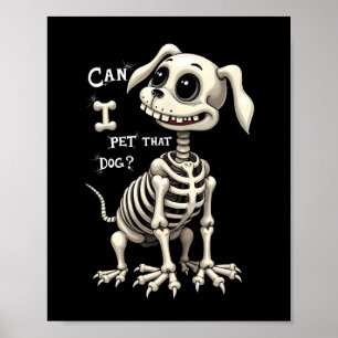 Poster Posso Pôr Os Presentes De Halloween Do Esqueleto D