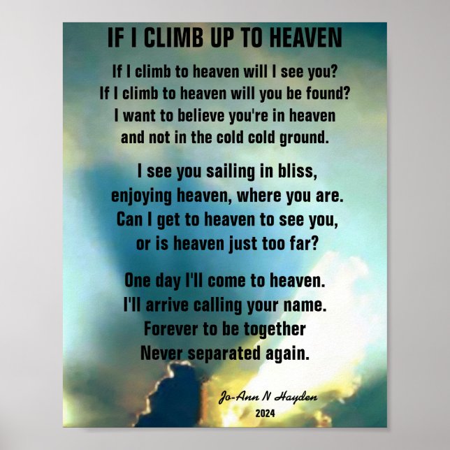 POSTER POSSO SUBIR AO CÉU E ENCONTRAR VOCÊ (Frente)