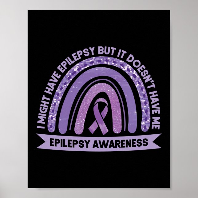 Poster Posso Ter Consciência Epilepsia Arco-Íris Puro (Frente)