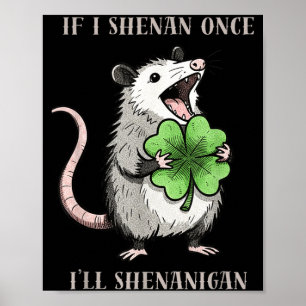 Poster Possum se eu fizer travessuras no dia de São Patrí