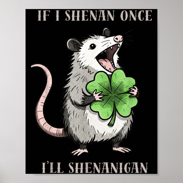Poster Possum se eu fizer travessuras no dia de São Patrí (Frente)