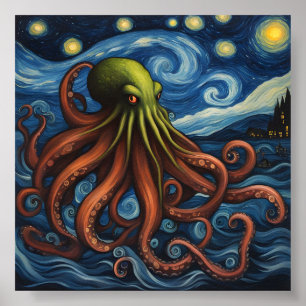 Poster Poste-Impressionismo de Cthulhu