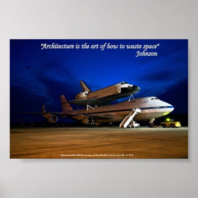 Póster Poster, "A arquitetura é a arte...espaço de resídu (Frente)