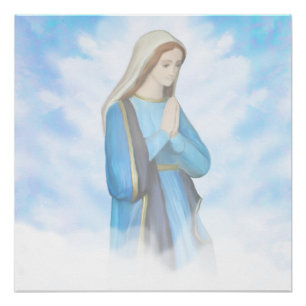 Póster Poster abençoado da Virgem Maria