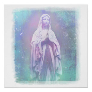 Póster Poster abençoado da Virgem Maria