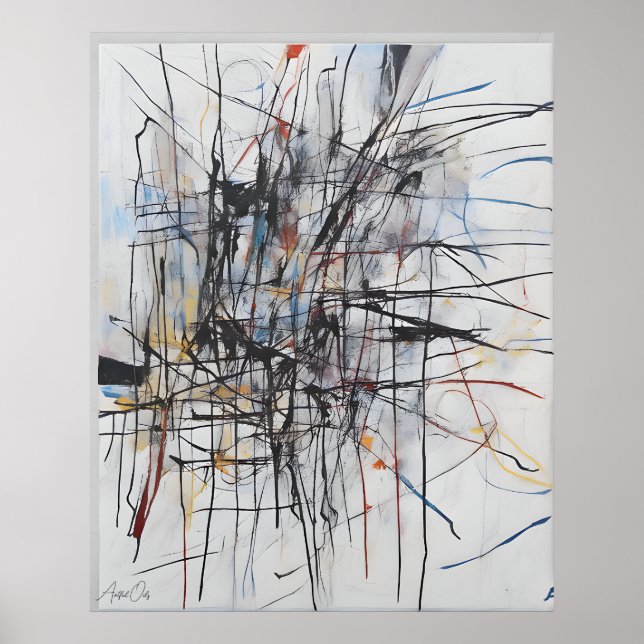 Poster Pôster | Abstrato Art | Conteúdo AI (Frente)