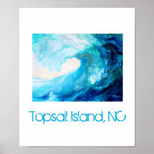 Poster, Abstrato Blue Wave