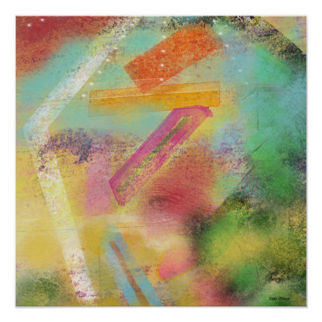 Póster Poster Abstrato brilhante (Frente)