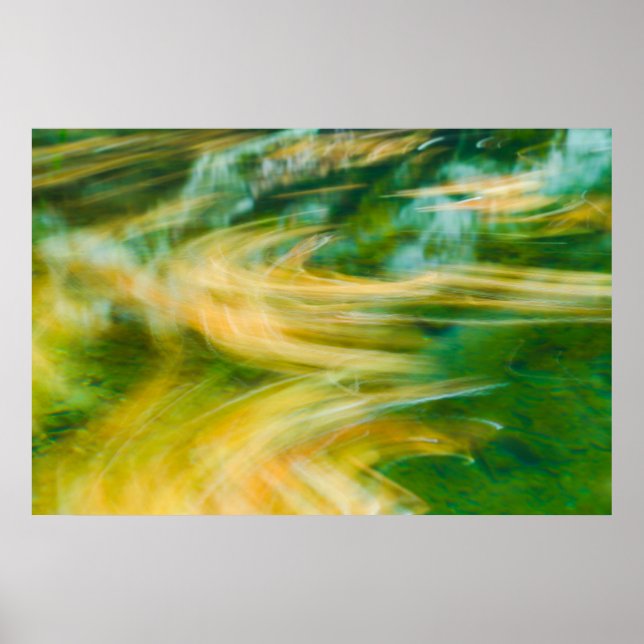 Poster Pôster Abstrato de Fluxo de Cor Natural (Frente)
