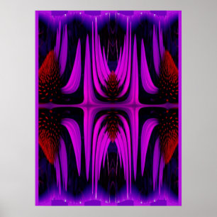 Poster Poster, Abstrato - Roxo