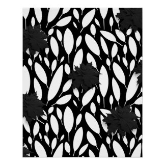 Póster Pôster acrílico preto e branco "Botanic Balance"