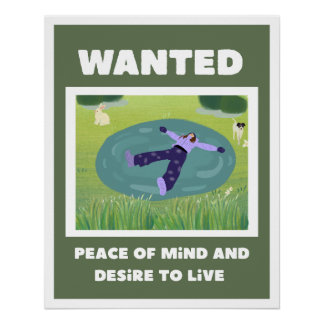 Póster Poster aesthetic peace mind nature healing vibes