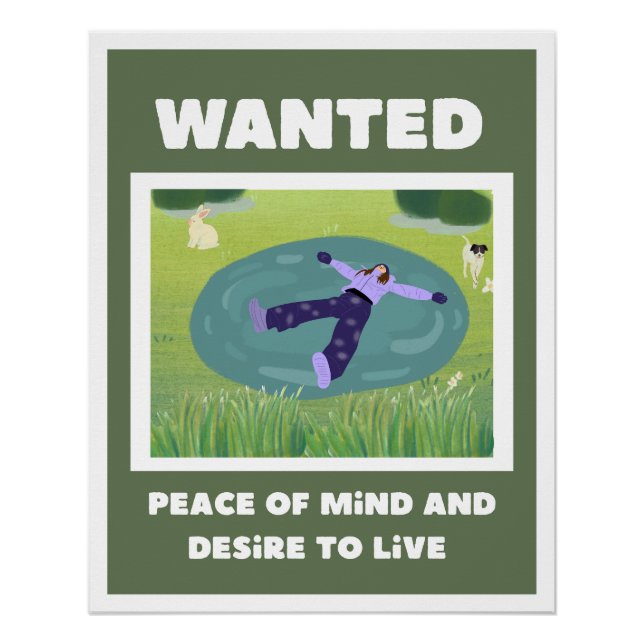 Póster Poster aesthetic peace mind nature healing vibes (Frente)