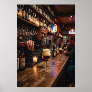 Poster Pôster Amber Tavern Glow e Ritual Silencioso
