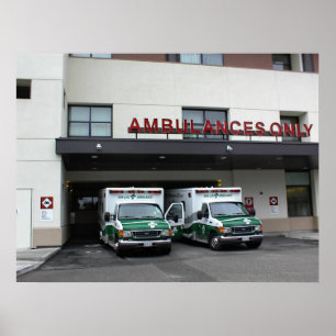 Póster Poster: - Ambulâncias no hospital das cidades