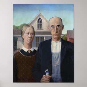 Poster Pôster American Gothic - tubo de pasta de dente se