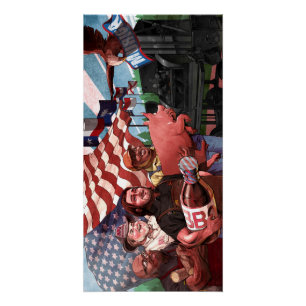 Póster Poster americano da propaganda do CHURRASCO