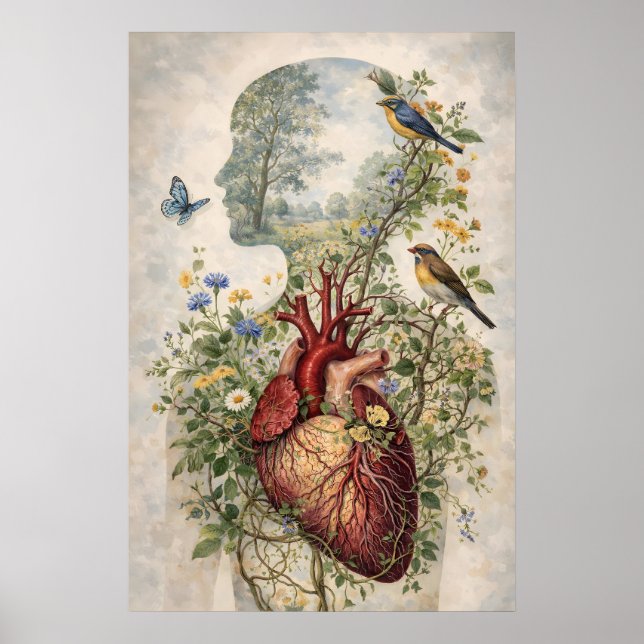 Poster Pôster Anatômico do Coração e da Mente, Anatomia B (Frente)