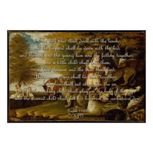 Póster Poster animal - Isaiah 11:6-8