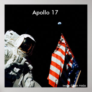 Póster Poster/Apollo 17/última aterragem de Apollo na lu
