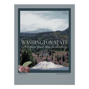 Póster Poster Art do Estado de Washington