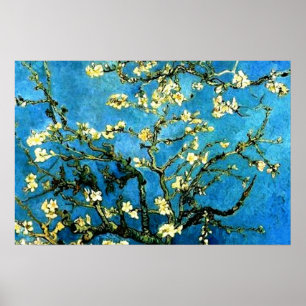 Poster Pôster Árvore de Amendoeira em Flor de VanGogh