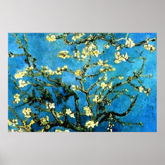 Poster Pôster Árvore de Amendoeira em Flor de VanGogh