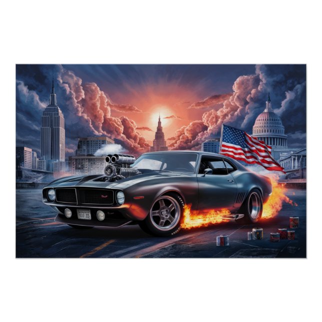 Póster Poster Auto Drapeaux 03 (Frente)